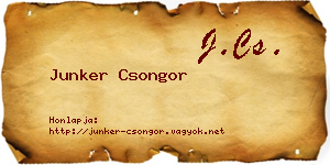 Junker Csongor névjegykártya