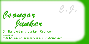 csongor junker business card